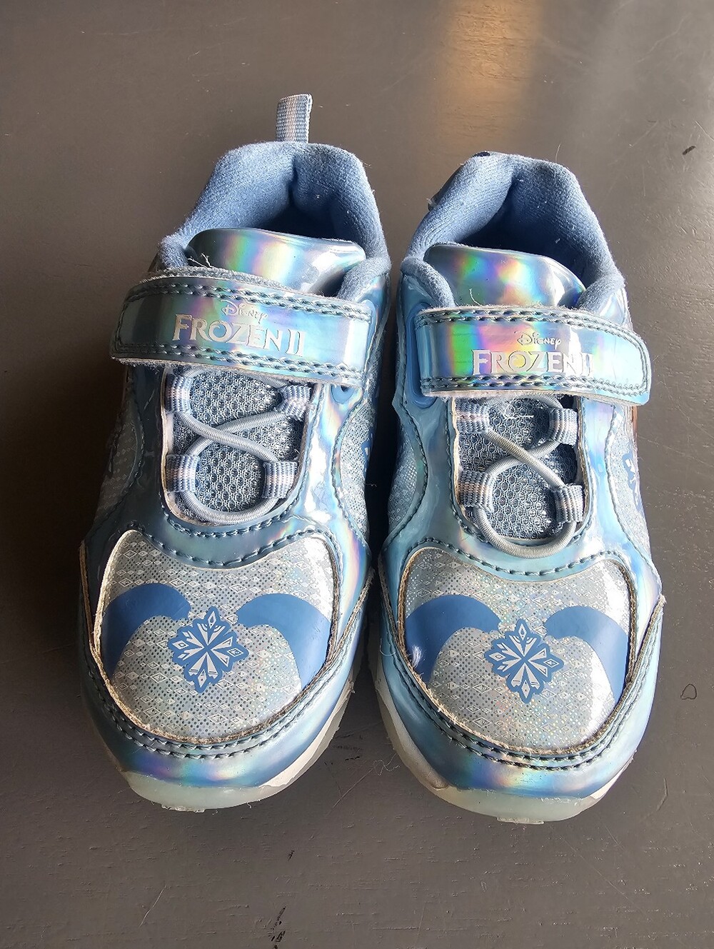 Toddler Girls Frozen Elsa Ansd Anna Tennis Shoes Sz 9